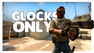 1V5 ACE CLUTCH and round with GLOCKS ONLY! - CS:GO Funny Moments
