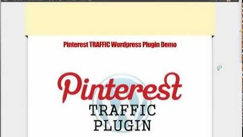 Pinterest TRAFFIC Wordpress Plugin Drive Massive Traffic to any Website  - SO HOT