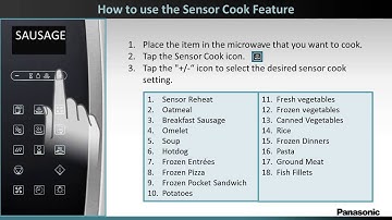 Panasonic Microwave Oven NNSE284 - How to Use Sensor Cooking