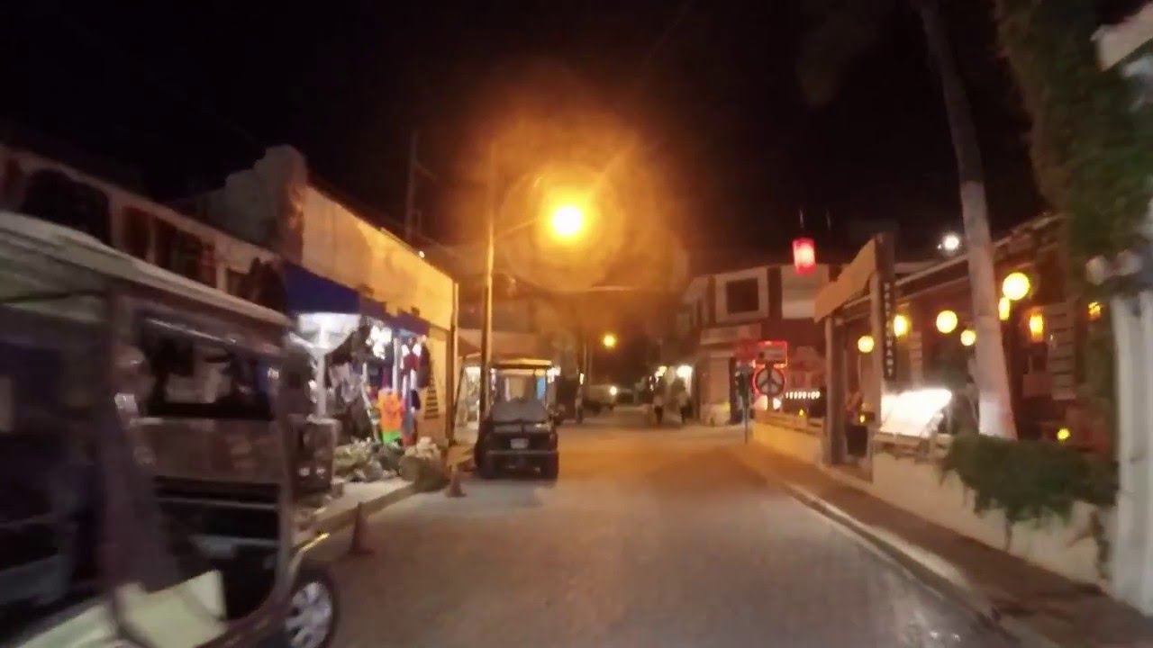 Night Ride in a Golf Cart on Isla Mujeres YouTube