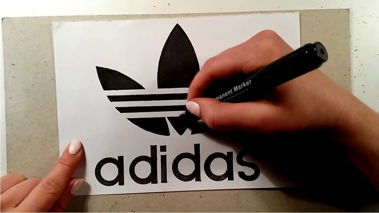 Como desenhar logo Adidas? Melhor no YouTube / How to draw logo Adidas ...
