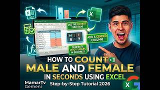 How to Count Male and Female in Seconds using Excel Formula. (Tutorial 2026)