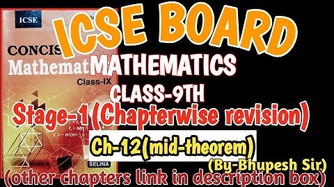 Cl-9th stage-1 chapterwise revision ch-12(Mid-point Theorem) @Problems Beater