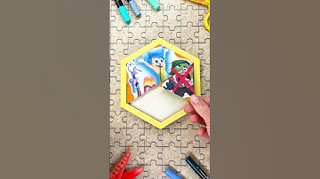 Solving Paper Craft Puzzle by Inside Out 🧩#insideout2 #insideout #papercraft #puzzle #puzzles #diy