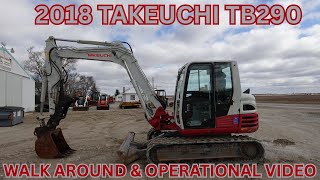 清竹 Takeuchi TB 290 CV excavator specs & dimensions (2011 - 2023