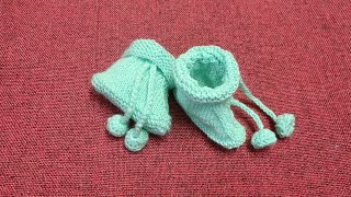 (Part -4) Knitting baby very easy  booties (size 0 -3m ) Radhey Radhey.