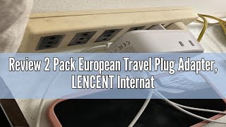 Review 2 Pack European Travel Plug Adapter, LENCENT International Type-C Foldable Power Plug with 4