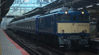 EF64 1031号機＋235系F-36編成(基本編成)新津配給が横浜駅6番線を高速通過！