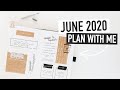 Bullet Journal JUNE PLAN WITH ME 2020 | self care & work spreads