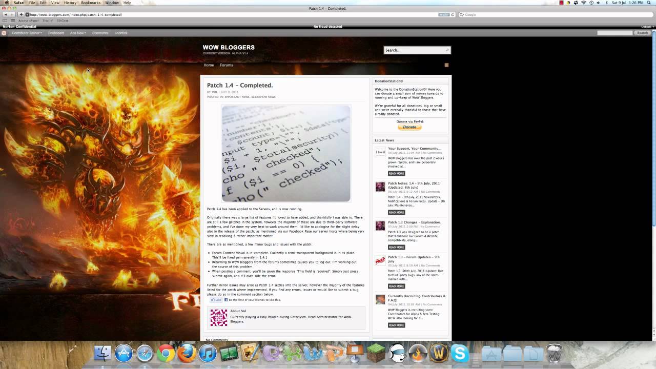 WoW Bloggers - Patch 1.4 Update - Notification System