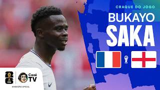 O HAT-TRICK DO BRONZE! TODOS OS LANCES DO SAKA EM FRANÇA X INGLATERRA | COPA DO MUNDO