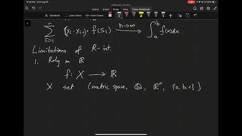 Measure and Integration - Lecture 1 part 1