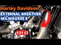 DK Customs External Breather kit Installed Milwaukee Eight 2021 Road Glide Limited 131 CI