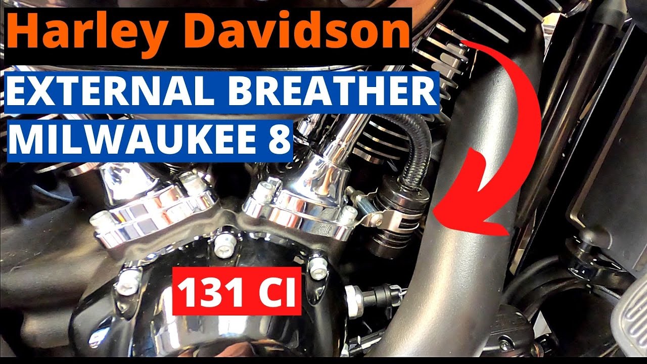 DK Customs External Breather kit Installed Milwaukee Eight 2021 Road