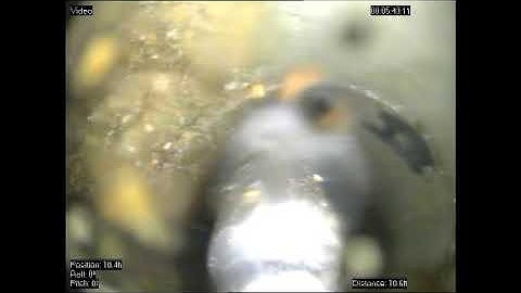 Pacific Sewer Robotics Removing Roots from a 12" Storm Drain.