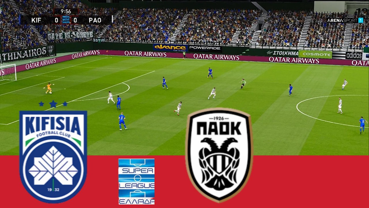 Κηφισιά vs ΠΑΟΚ – Super League Ελλάδας 25/26 | Πλήρης Αγώνας & Όλα τα Γκολ | PES 2021 Simulation