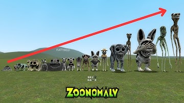 ALL ZOONOMALY MONSTERS SIZE COMPARISON In Gmod