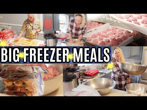 How to Cook MASSIVE LARGE FAMILY FREEZER MEALS | Super Mega FREEZER COOKING 2021