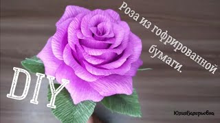 Реалистичная роза из гофрированной бумаги. Roza iz gofrirovannoy bumagi.Розы из гофрированной бумаги