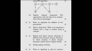 MCS021 Data and File structures last year question paper | Mcs021 most important Questions | Exam