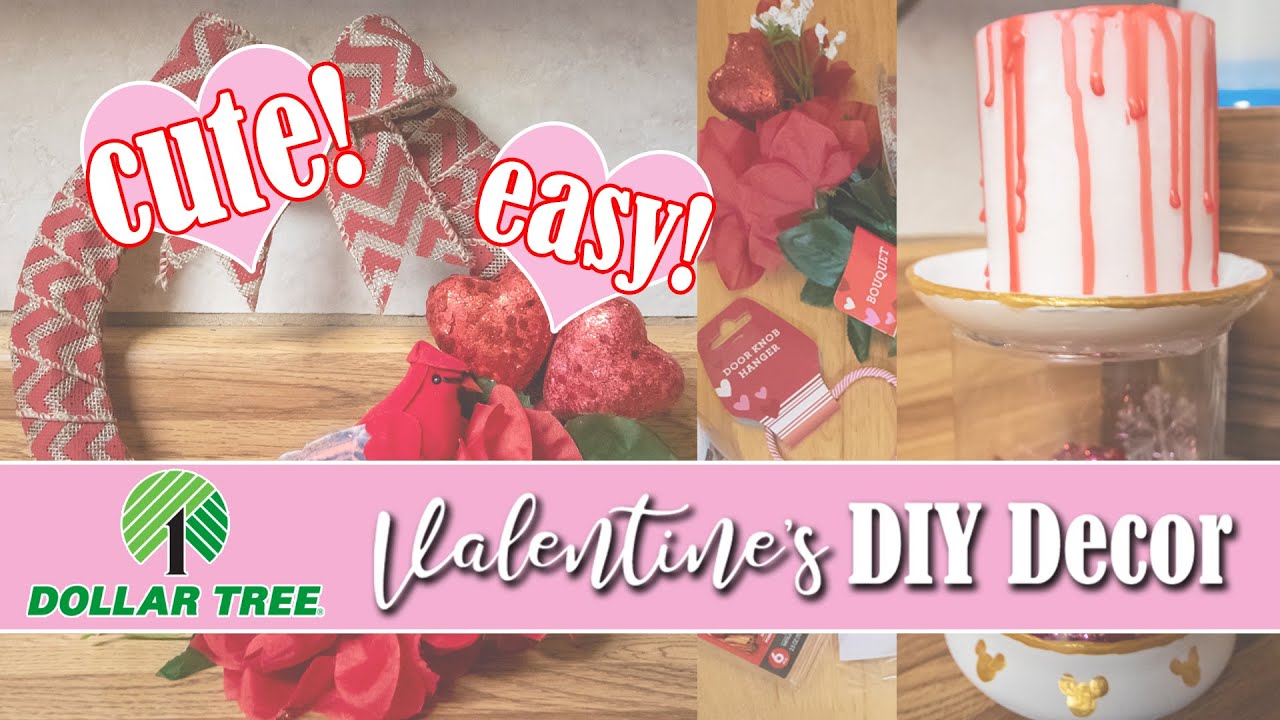 3 Easy Valentines Day Dollar Tree Crafts | Let's Craft! - YouTube