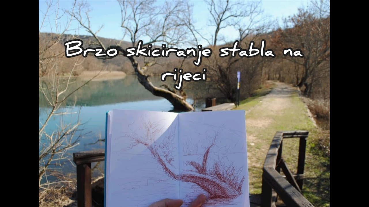 Brzo Skiciranje Stabla Na Rijeci Krki Krajobraz Manastira Krka YouTube