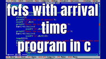 fcfs with arrival time program in c
