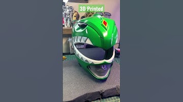3D printed Green Ranger helmet progress #3dprinting #3dprint #3dprinted #powerrangers #greenranger