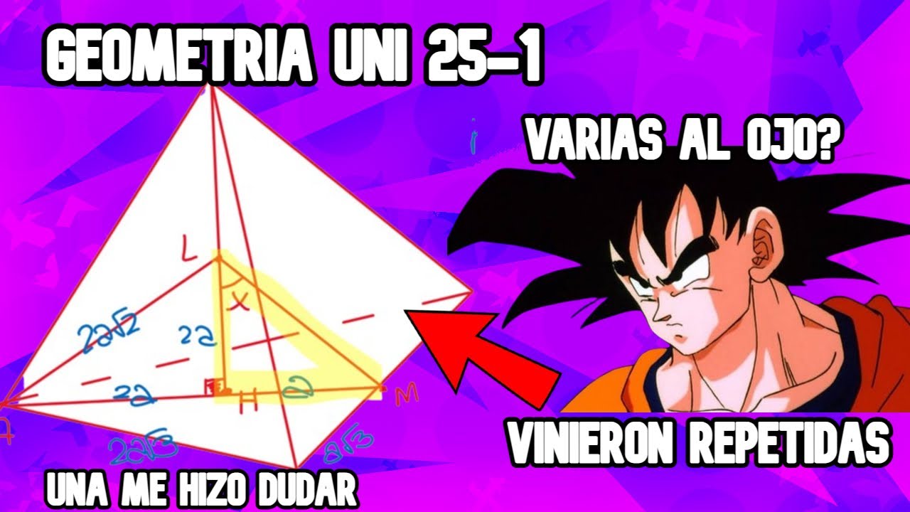 SOLUCIONARIO UNI 2025- 1 [GEOMETRÍA] | VINO MUY FÁCIL