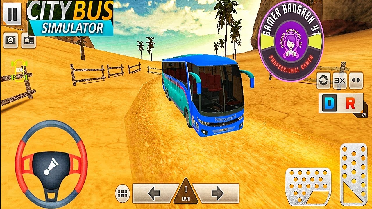 Offroad Bus Simulator Gameplay | Blue Bus Egypt Route Driving Challenge