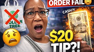 Worst Dollar Tree Order EVER 😩… Then a $20 Cash Tip?! 💸 DoorDash Gig Life