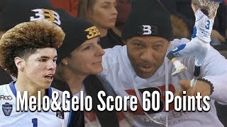Liangelo & Lamelo Ball Dominate In Front Of Tina Ball Combine To Score 60 Points