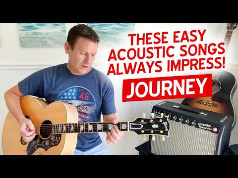 3 EASY Journey Songs Every Acoustic Guitarist Should Know 70s 80s Guitar Lesson