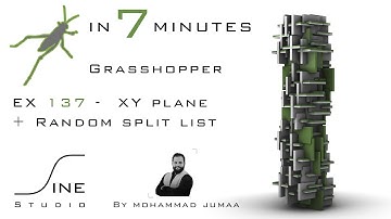 Grasshopper tutorial in 7 minutes - EX 137 - XY plane + Random split list