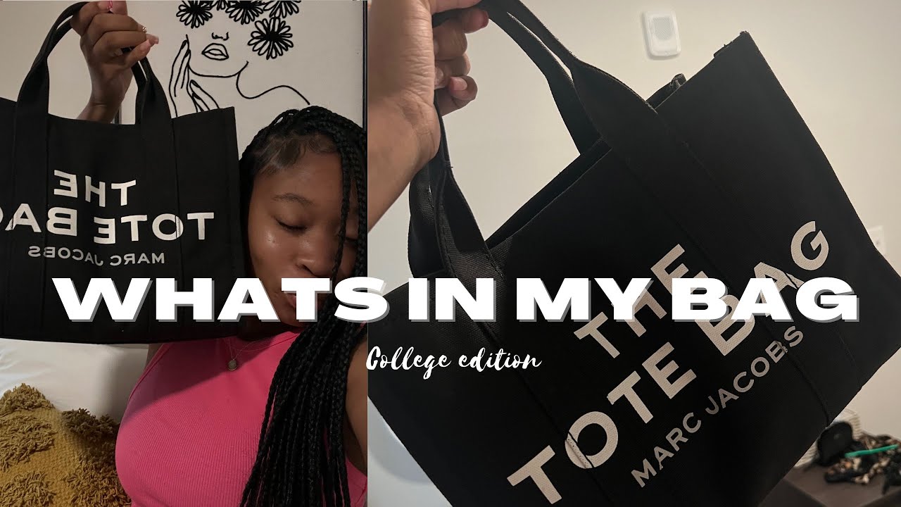 WHATS IN MY SCHOOL BAG 2022 | COLLEGE EDITION | Marc Jacobs Small Tote ...
