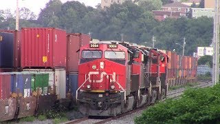 CN Stack Train 121 at Rockingham Yard - Train Make-Up (Aug 16, 2017)