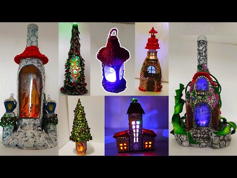 11 идей как сделать сказочный домик-светильник своими руками из бутылок, стеклянных банок, картона