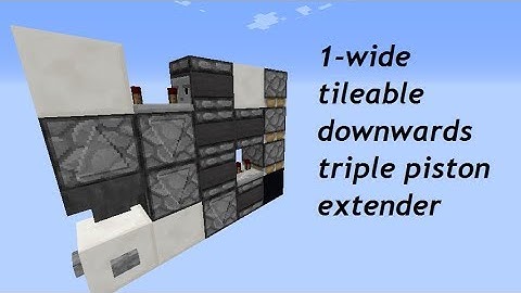 Flush 1-Wide tile-able downwards triple piston extender | Minecraft