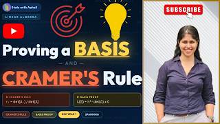Crack Any 3×3 System in Seconds — Cramer's Rule + Basis Proofs Explained | Stats With Aaheli