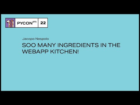 Soo many ingredients in the webapp kitchen! - Jacopo Nespolo
