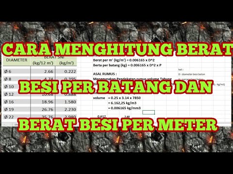 cara menghitung berat besi per batang dan per meter