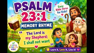 Psalm 23 1 Memory Verse for Kids Fun Bible Rhyme Song Christian Learning Joyful Sprouts Kidz