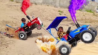 Homemade Mini Tractor Mahindra 595 Stuck In Soil And Sonalika Tractor Pulling Out