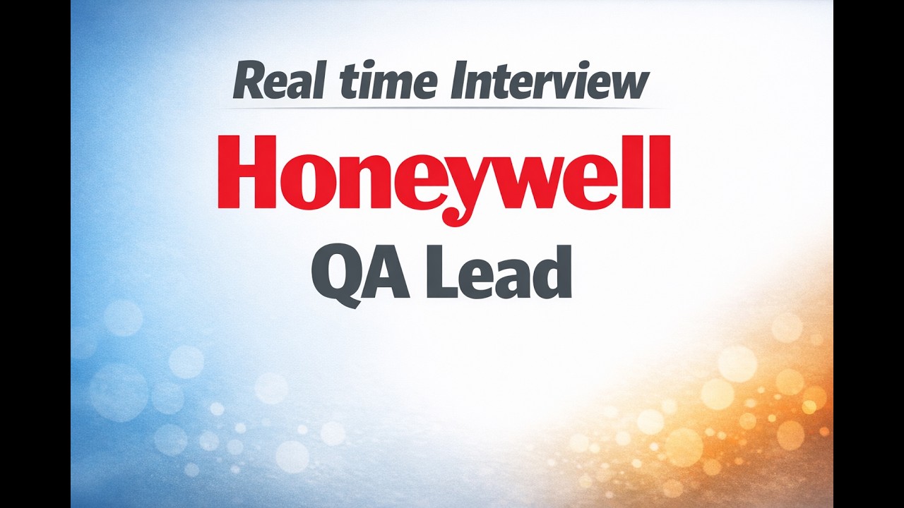 Real Time Interview for QA Lead - YouTube