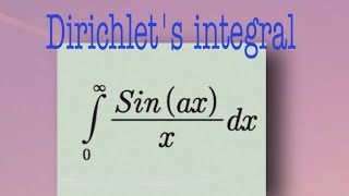 Dirichlet's integral using double integral