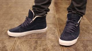 blue suede vans sk8 hi