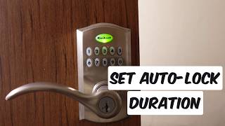 How to Set Auto-Lock Duration on Kwikset 955/917 Lock