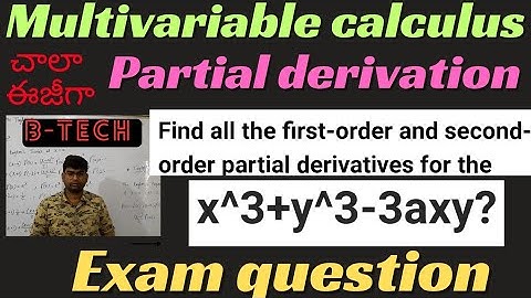 multivariable calculus|partial derivatives|basics|introduction|1st order 2nd order#btechmaths #btech