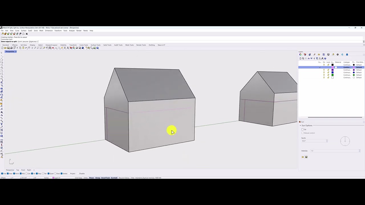 Rhino Tutorial_Split, Split Iso, Surface Manipulation