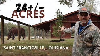 24+/- Acres For Sale in Saint Francisville, Louisiana (Beautiful Home Site with a Barn & Lake)